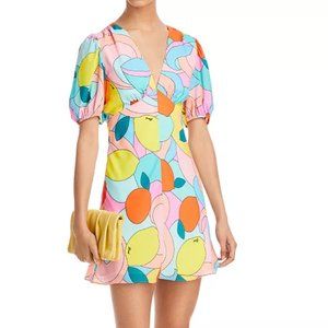 STAUD Milla Fruit Print Dress